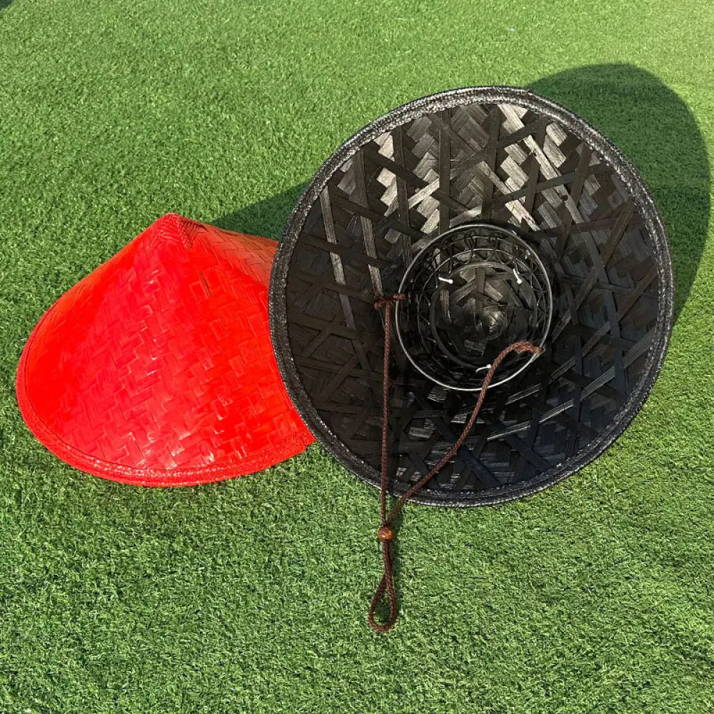 Traditional Craftsmanship Bamboo Hat Oriental Martial Arts Performance Headwear Cosplay Props For Festivals Stage Shows