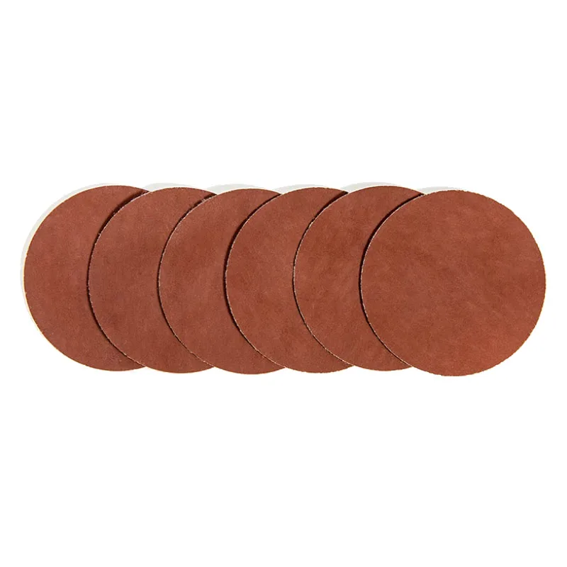 50mm Disc Sandpaper Self-Adhesive Sanding Disc Brushed Back Velvet Disc 2inch Flocked Air Grinder Sandpaper Disc Red Sand Polishing