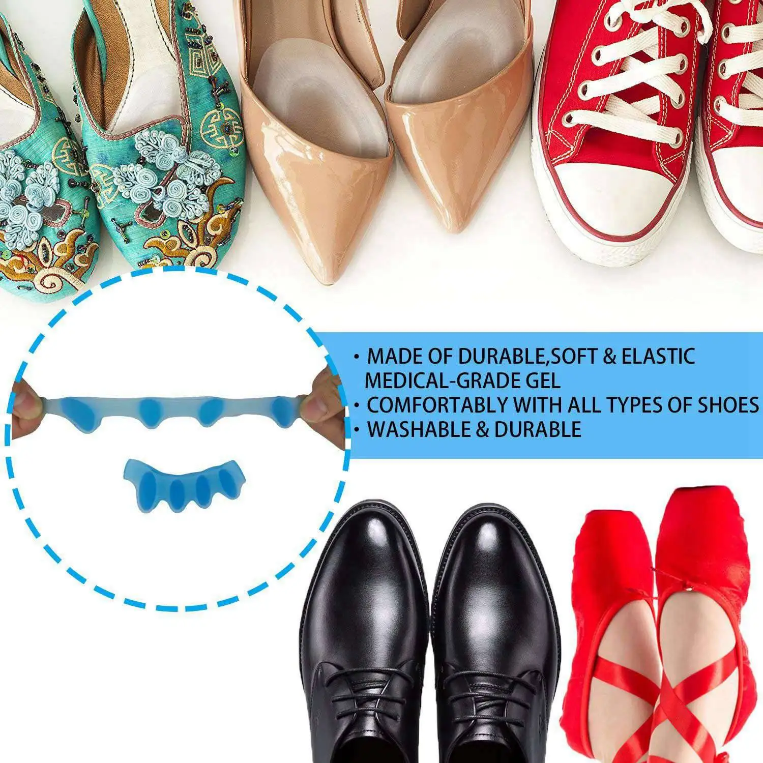 A83G-Bunion Corrector And Bunion Relief Kit & Corrector, Toe Separator,Bunion Relief Protectors New Material Gel