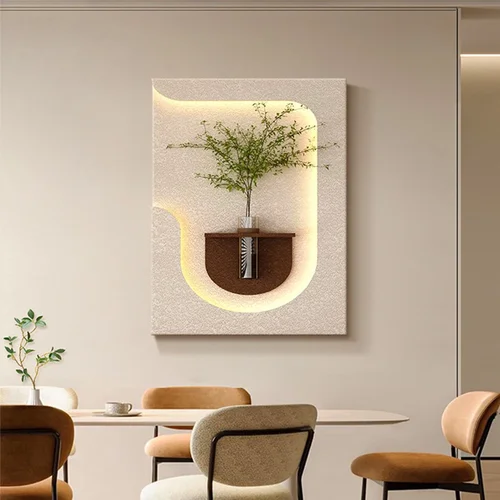 3D 사암 페인팅, 발광 다이오드 램프 병, 녹색 식물 아트, 홈 장식, 벽걸이, 신제품