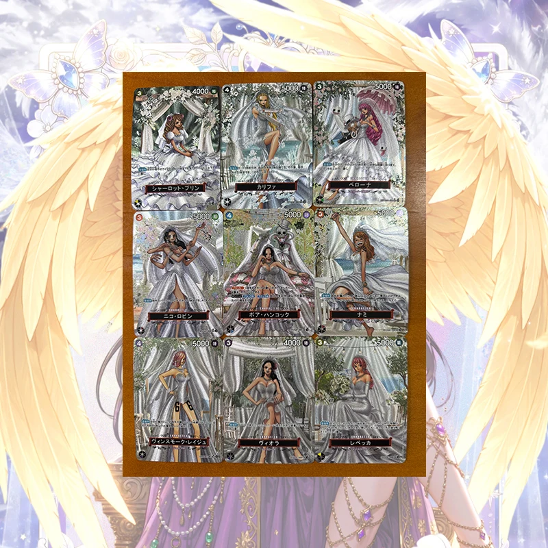Anime One Piece Diy Color Flash Cards Nami Yamato Hancock Robin Uta Perona Black Maria Vivi Reiju Rebecca Collection Cards