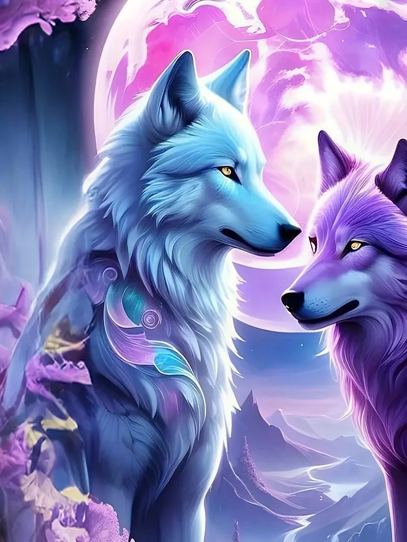 Ladies PLUS Size 3D Wolf Pattern Printed T-shirt, Loose and Casual, Soft,comfortable and Breathable, Suitable for Outdoor Sports