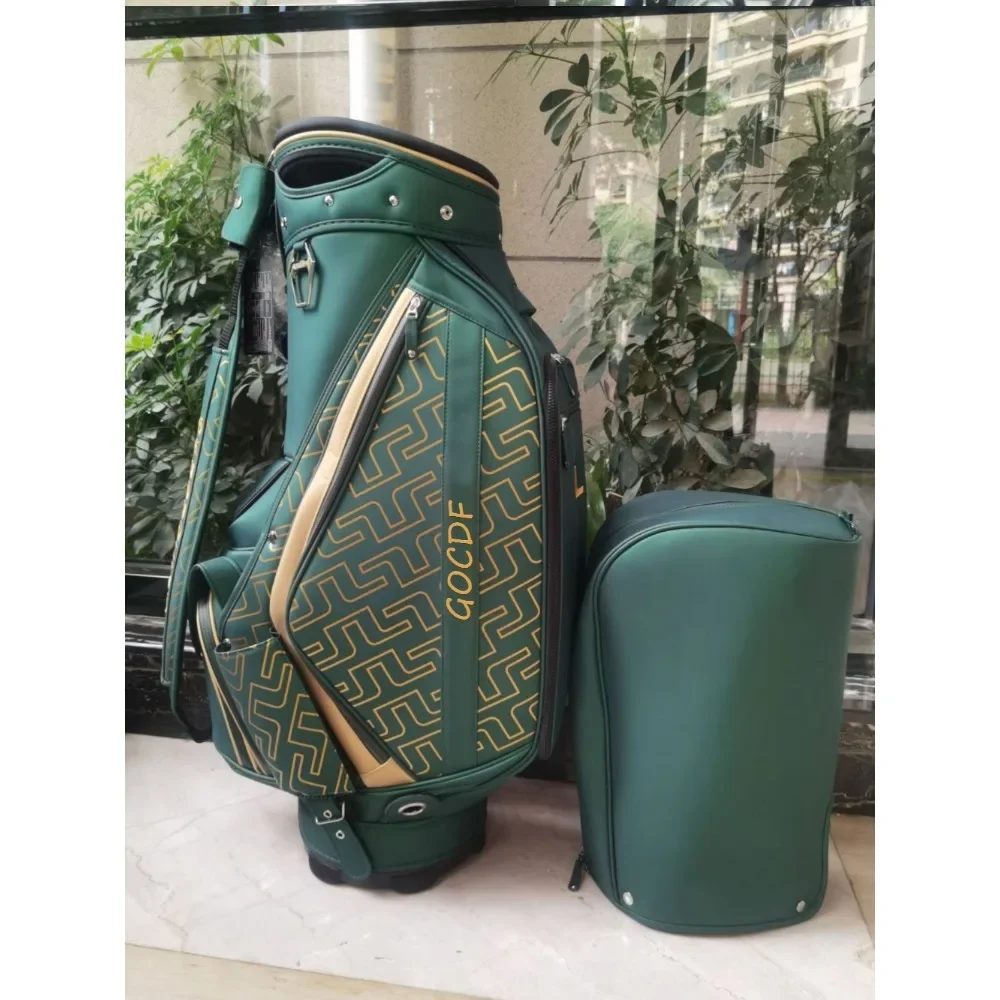 

2024 New Golf Bags High Quality Advanced Textured Patterns Caddy Bag Large Capacity PU Waterproof Golf Standard Bag 골프 가방