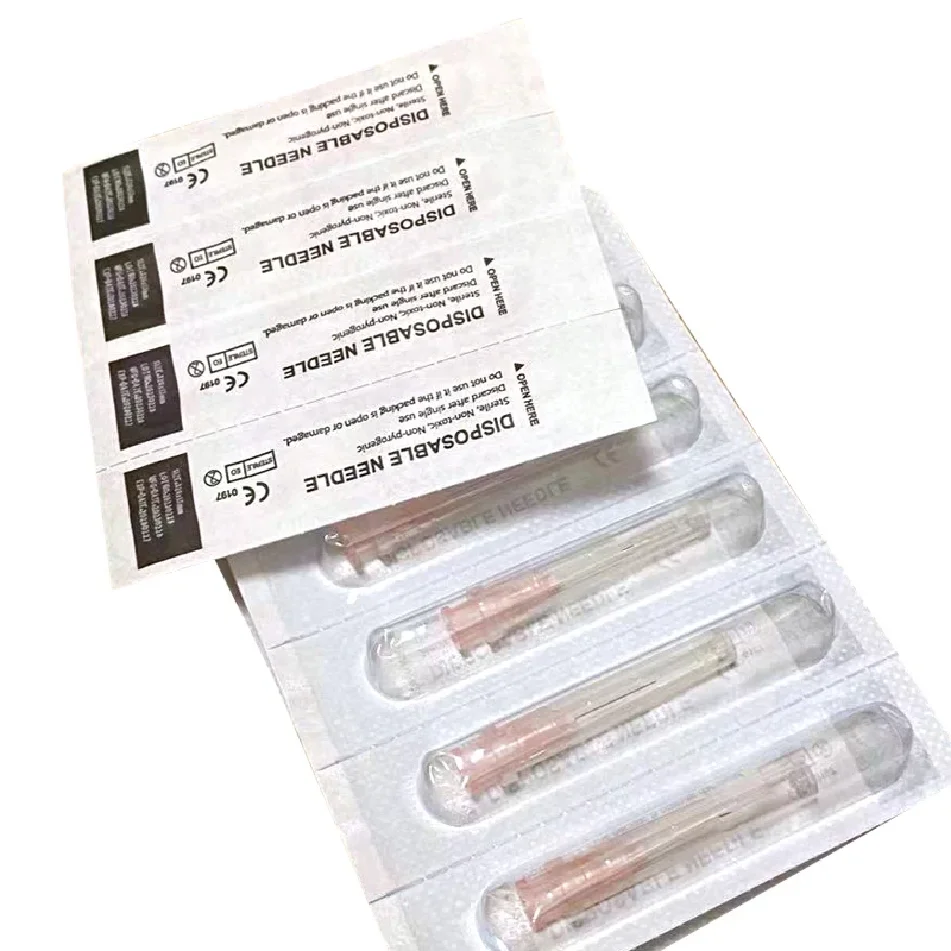32G 100pcs Sterile Industrial Dispensing Needles, Individually Sealed, Fine Tip for Adhesives, Liquids, Crafts & Lab Application