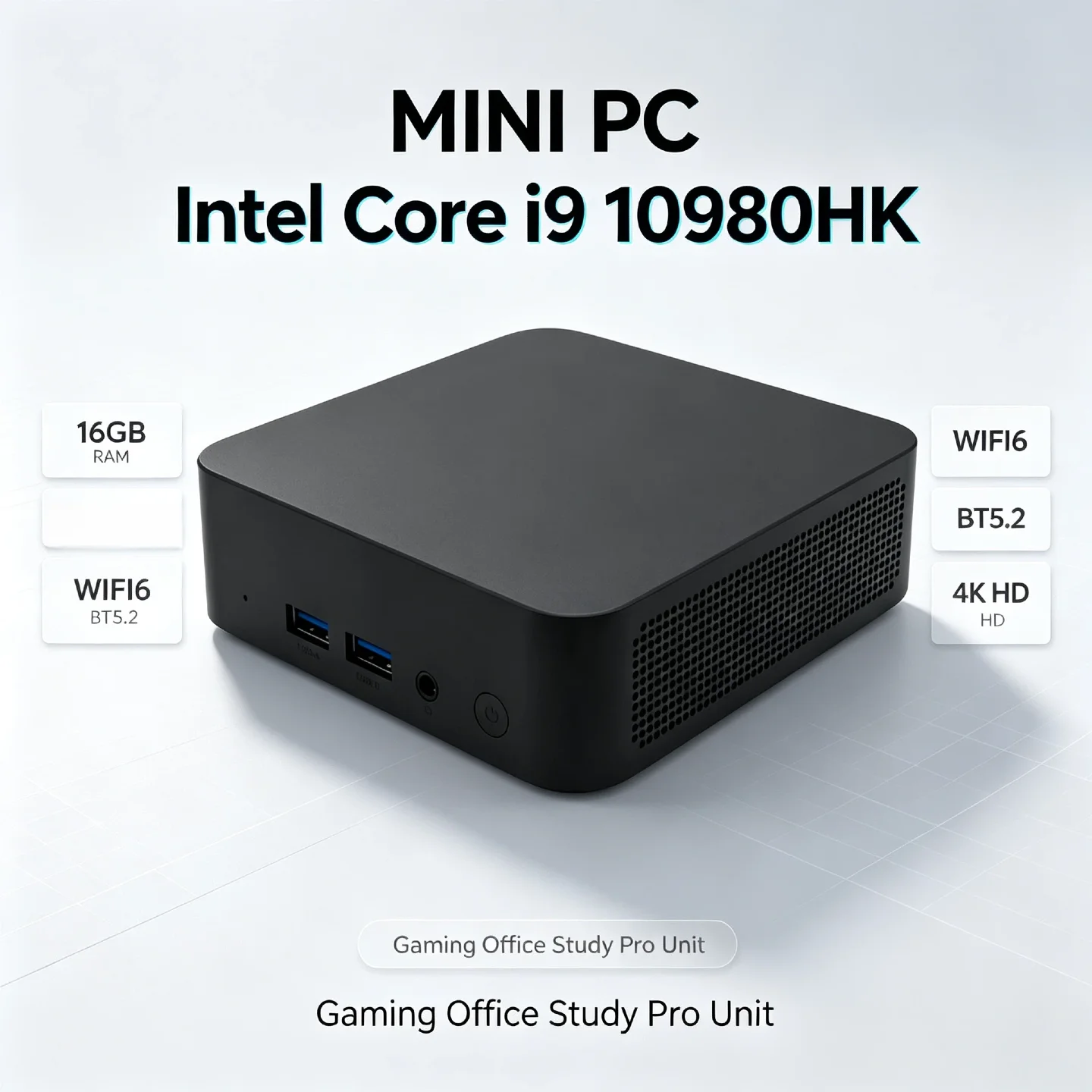 MINI PC Gaming Office Study Intel Core i9 10980HK 8 Core 16 Thread 16GB RAM 1TB 2TB SSD WIFI6 BT5.2 4K HD Pro Unit