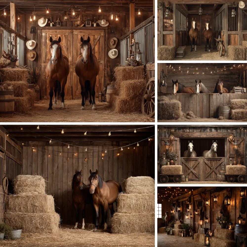 

Western Cowboy Barn Door Background, Suitable for Rural Farmhouse Stable Decoration - Suitable for Parties, Room Entrances