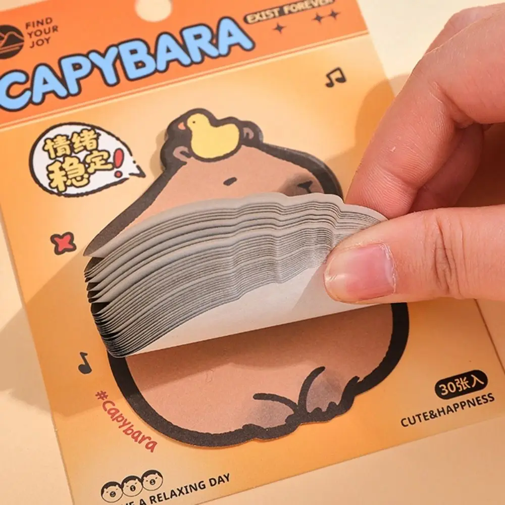 Writing Pad Kawaii Capybara Memo Pad N Times Cute Note Paper Cartoon Sticky Notes Note Pad Decor