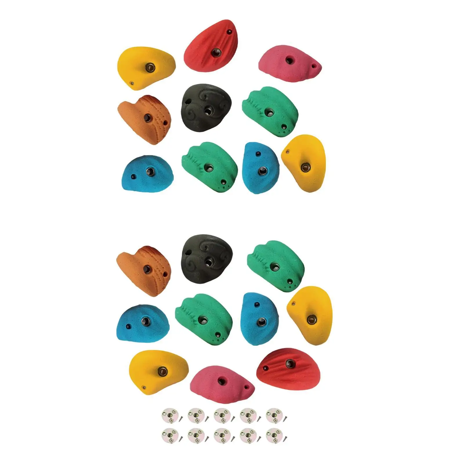 10x Rock Climbing Holds Rock Wall Climbing Kit Play Beginners Rock Wall Holds for Tree House Outdoor Climbing Climbing Frame