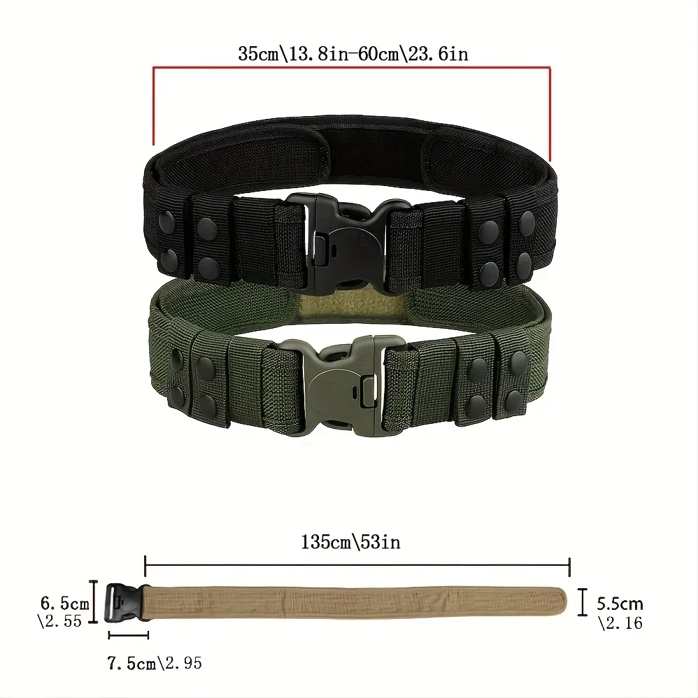 Tactical Outer Belt for Hunting and Outdoor Shooting, Adjustable Length for Comfort Tactical Gear