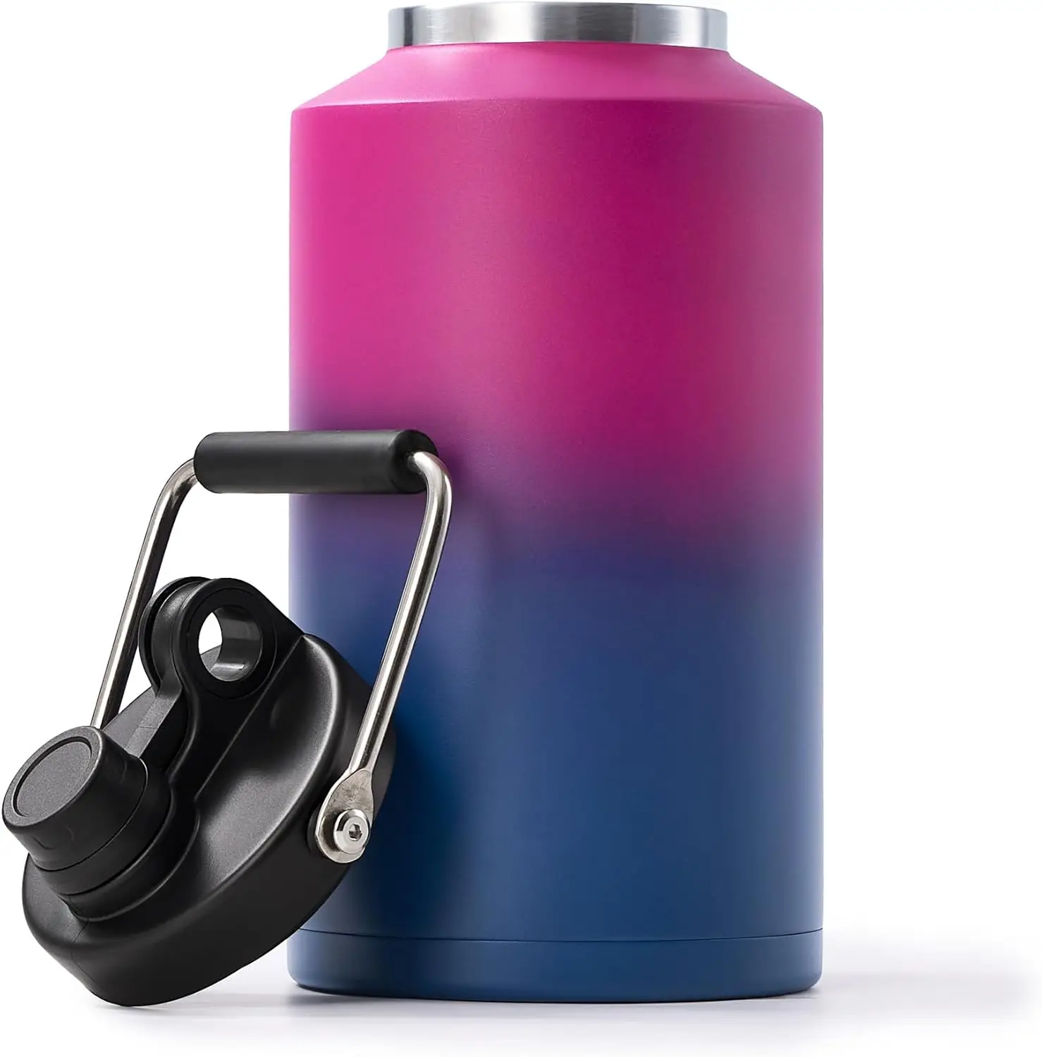 

Insulated Gallon Jug with Handle, 128oz Stainless Steel, Double Vacuum for Hot & Cold Drinks, Wide Mouth, Sweat Proof