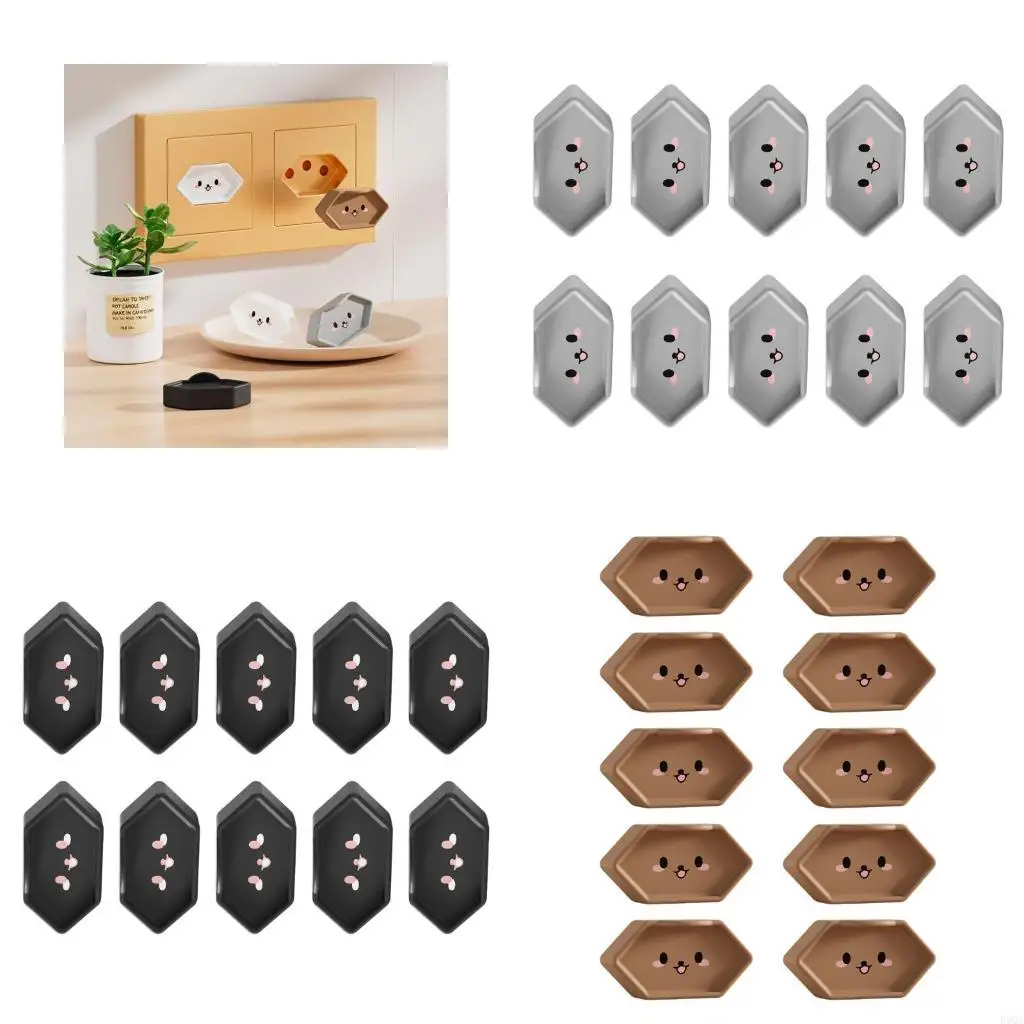 

D5QA 10Pcs Baby Proofing Outlet Cover Compatible for Brazilian Chilean Italian Socket