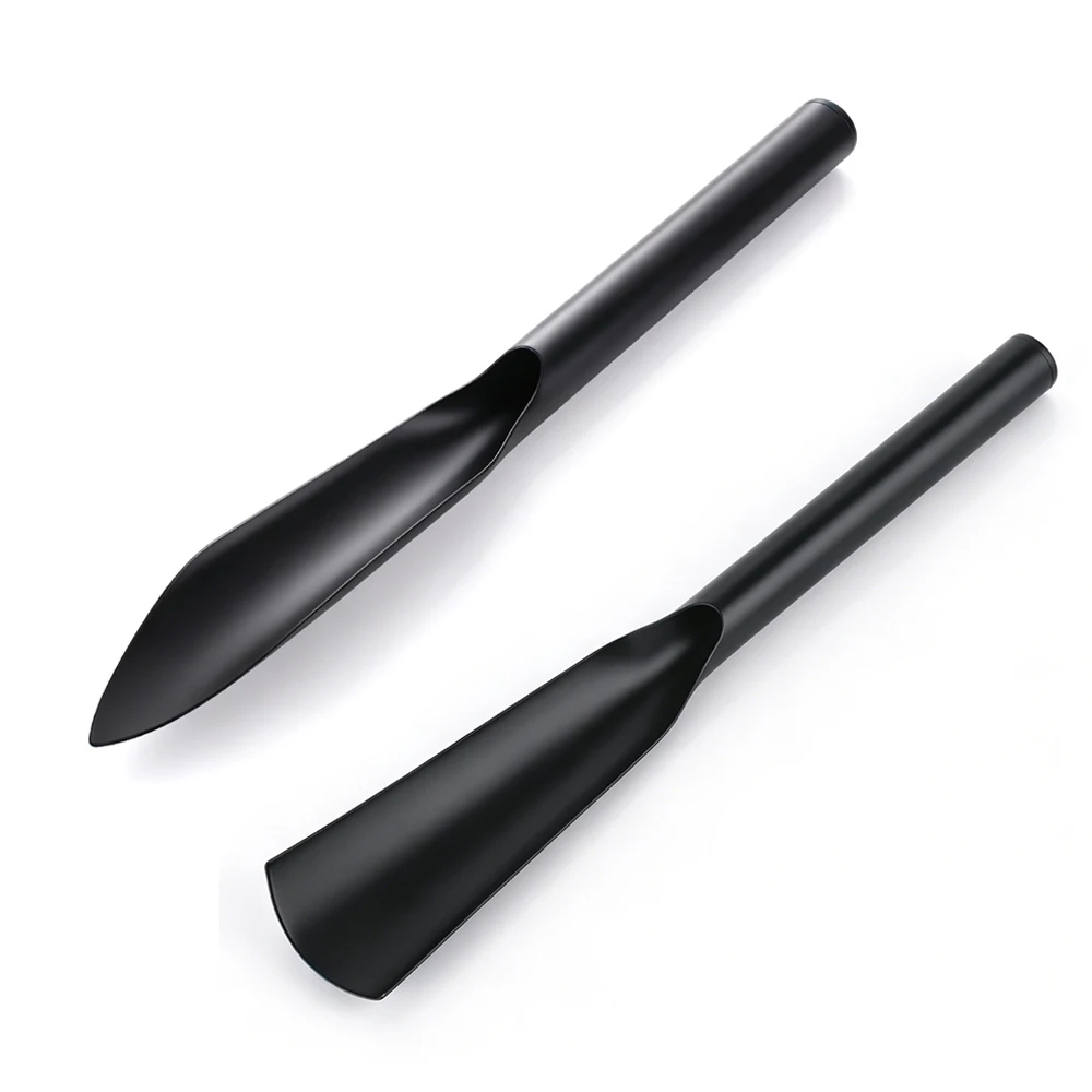 2Pcs Metal Garden Hand Shovels One-piece Garden Shovel Digging Transplanting Vegetables Flower Planting Weeding Shovel Tools