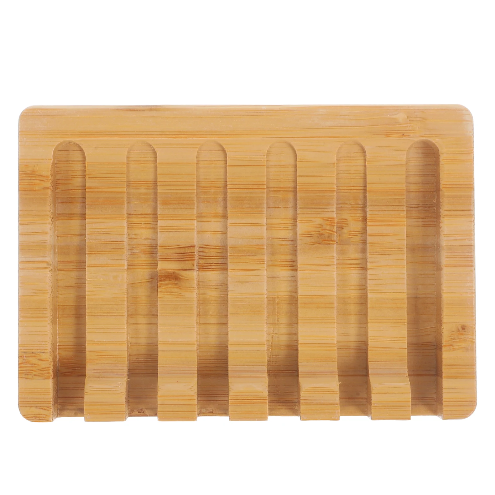 

Soap Box Bathroom Holder Shower Dish Drain Rack Self Draining Bamboo Container Tray