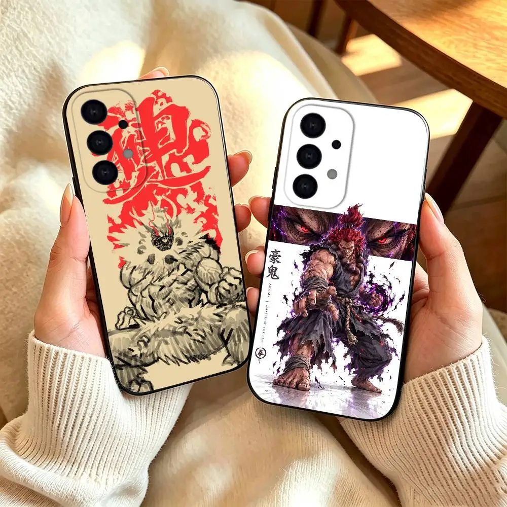 Street Fighter Akuma Phone Case Black Silicone Soft For Samsung S26,S25,S24,S23,S22,S21,S30,Ultra,Plus,Fe,Lite