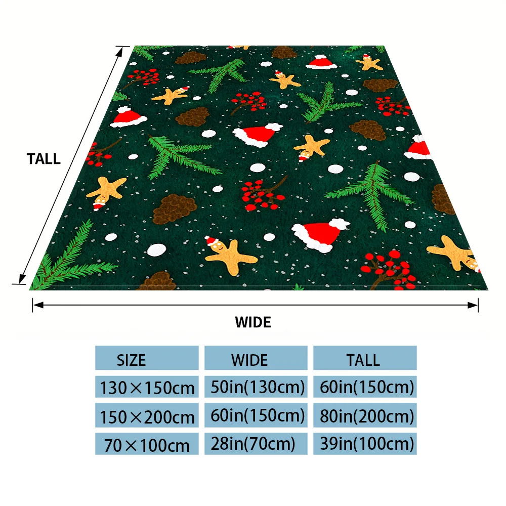 Dark Xmas Gingerbread Flannel Blanket, Ultra-Fine Fiber, All Season Luxurious Fluffy Blanket Suitable For Beds Or Sofas