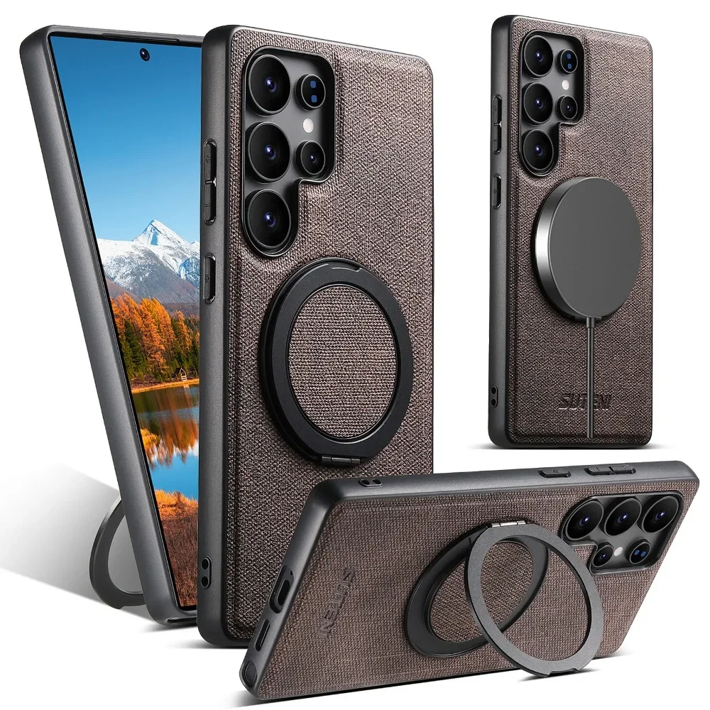 

Back Hide 360 ° Rotating Stand Phone Case for Samsung Galaxy S22 S23 S24 S25 Ultra with Support Wireless Charging