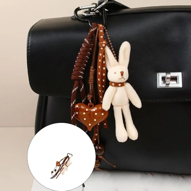 

Braided Rope Bag Charm Keychain Hanging Pendant Fashion Handbag Accessories Bag Pendant Charm for Car Backpack Decors 6XDA