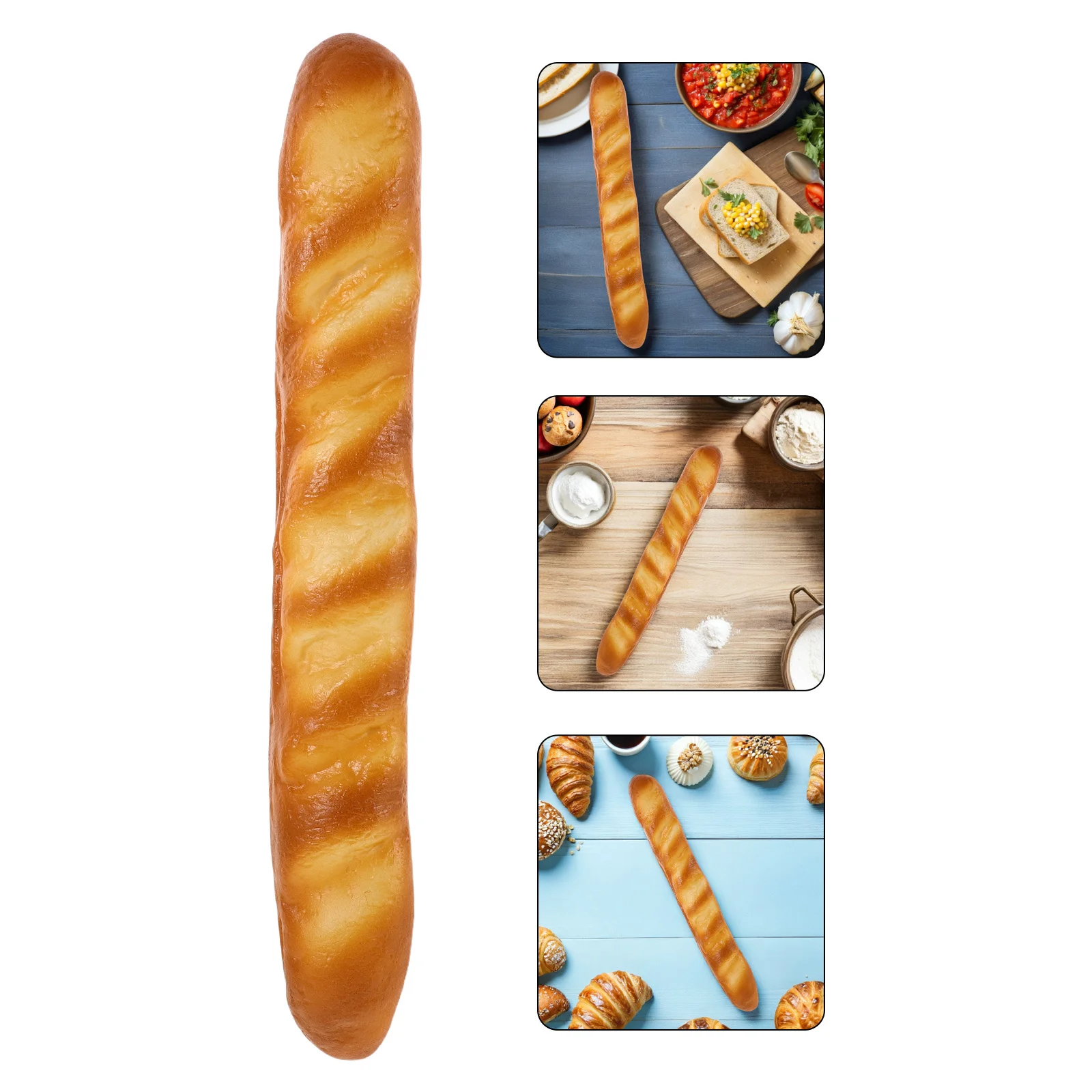 

Realistic Artificial Baguette Bread for Bakery Display Faux French Loaf Kitchen Decor Simulation Food Prop Play Pretend