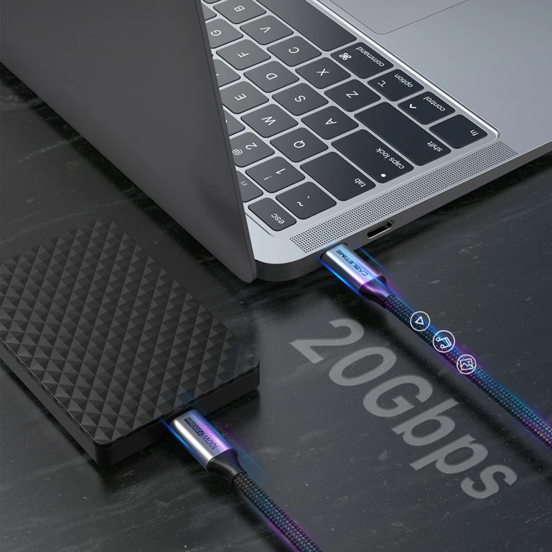 Kabel USB C CABLETIME PD100W Kabel do szybkiego ładowania Gen 2 20Gbps 4K 60Hz Kabel USB C 3.2 do laptopa Macbook Pro Dell iPhone — zdjęcie produktu 2