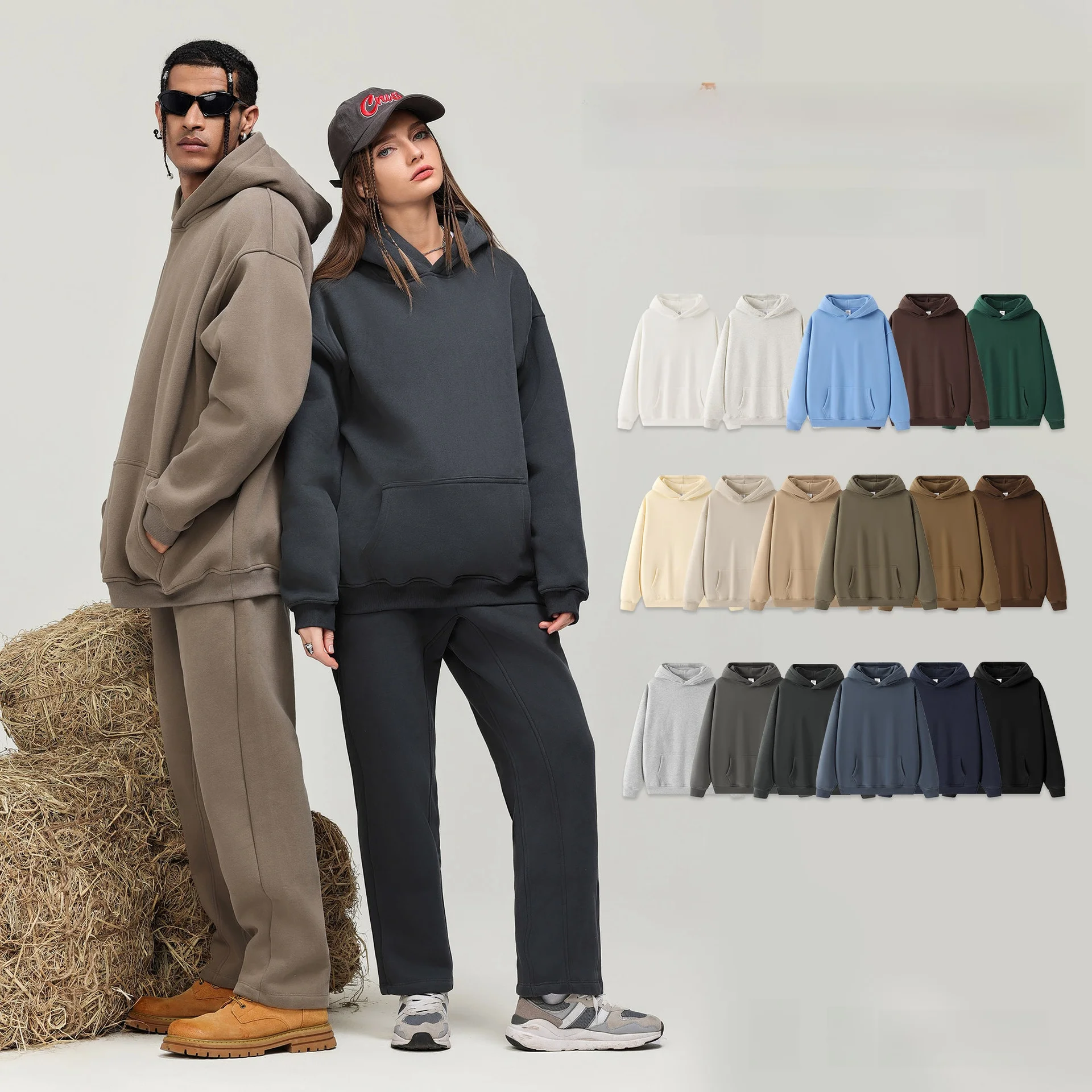 

Men's Thiened Fce Lined Loose Hoodie Sweatirt Casual Comfortable Polyester Fabric High Collar Digital Patterned Street...