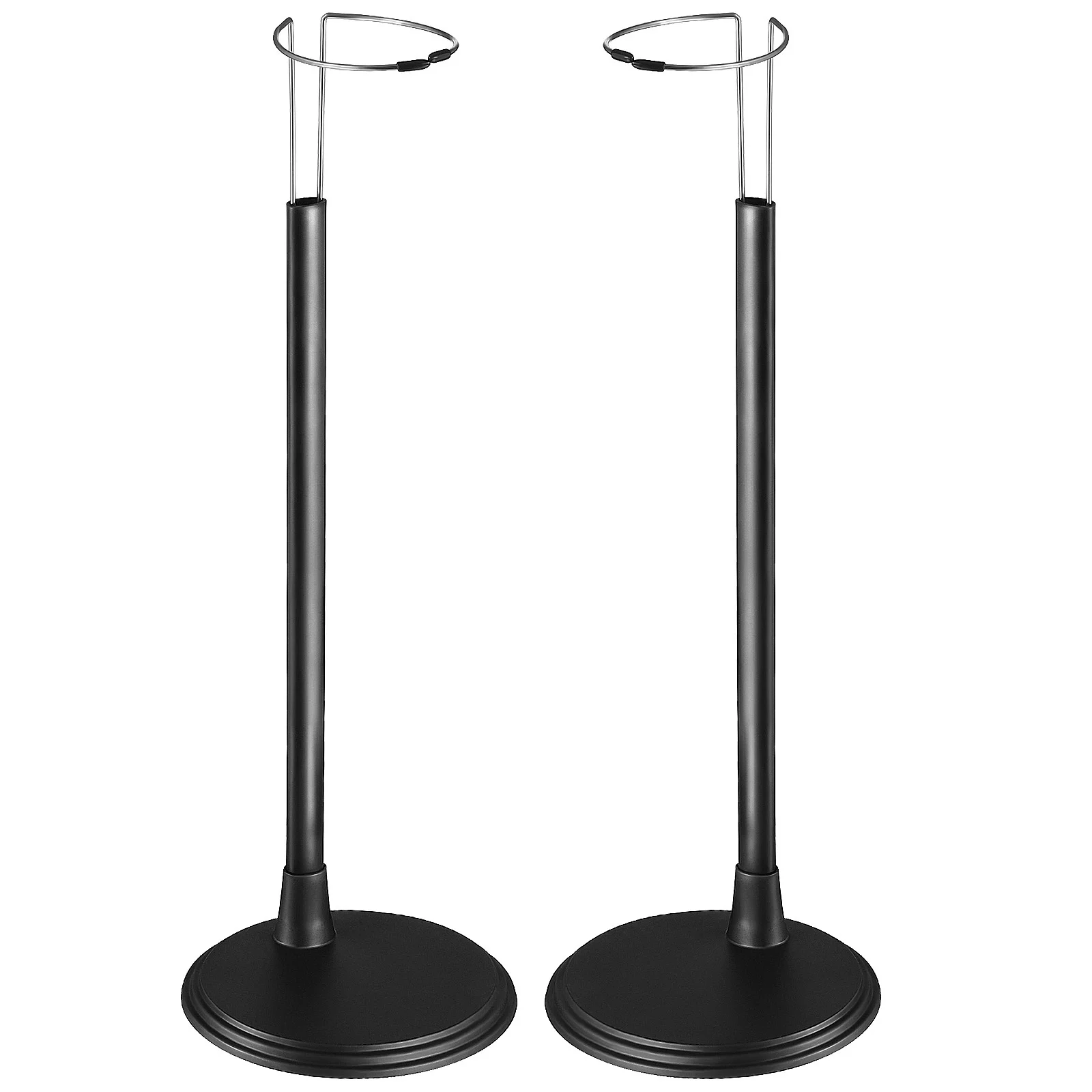 2 Pcs The Marionettes Adjustable Height Black Rack Holders Bracket Organizers Lip Gloss Brackets Stand