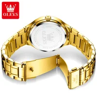 OLEVS 3650 montres en or pour hommes classique grand cadran numérique Date automatique étanche lumineux Original montre-bracelet à Quartz pour hommes nouveau 2