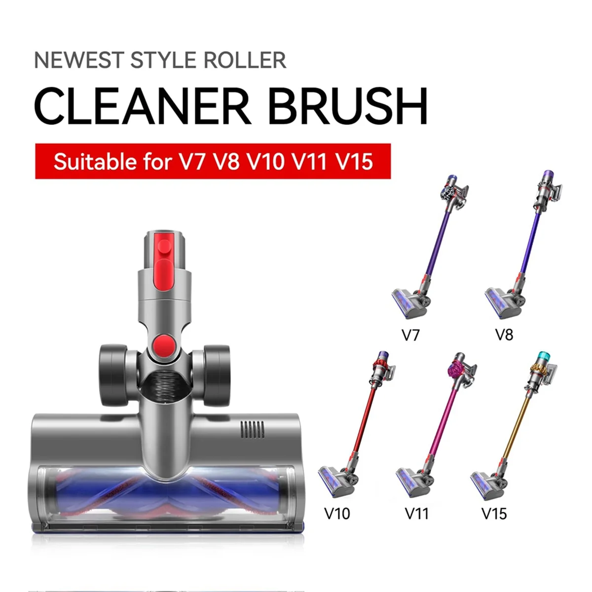 رأس فرشاة محرك فراغي ، رأس منظف ، تنظيف الأرضية ، قطع غيار لـ Dyson V7 ، V8 ، V10 ، V11 ، V15 ، SV10 ، SV12 ، SV14 ، تنظيف الأرضية