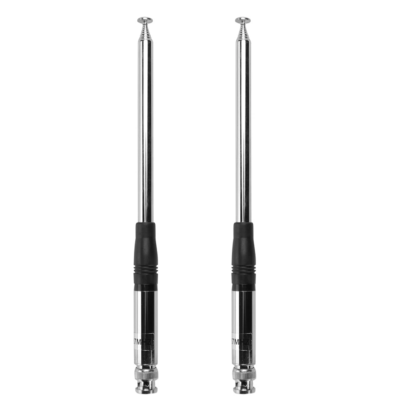 

2 Pcs 27Mhz Antenna 9-Inch To 51-Inch Telescopic/Rod HT Antennas For CB Handheld/Portable Radio With BNC Connector