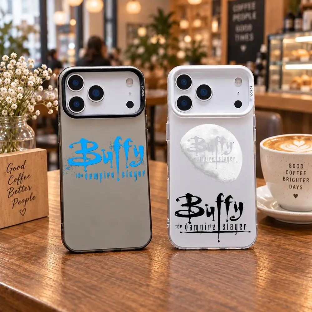 B-Buffy The Vampire Slayer Phone Case For IPhone 18 17 16 15 14 13 Pro Max Independent Metal Button Electroplating Mobile