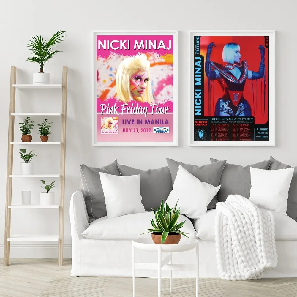 1pc Rapper N-nicki Minaj Poster Good Quality Prints And Posters Vintage Room Home Bar Cafe Decor Aesthetic Art Wall Painting