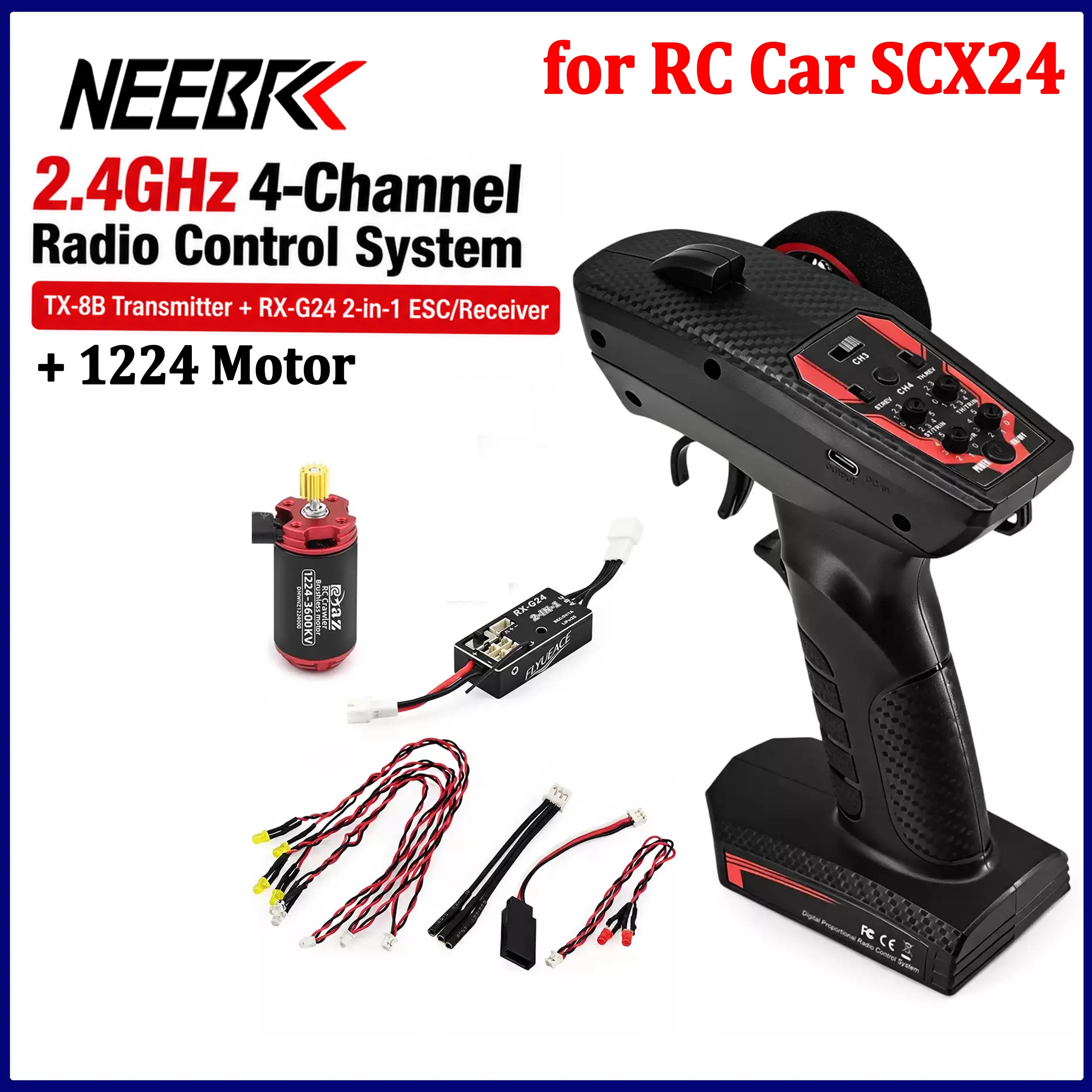 neebrc-1-24-rc-scx24-brushless-motor-combo-1224-3600kv-4000kv-25a-esc-receiver-4ch-transmitter-led-light-kit-for-crawler-axial