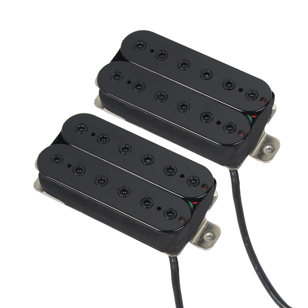 FLEOR-Juego de pastillas Humbucker abiertas, color negro, Alnico 5, cuello y Puente, 7K + 14K