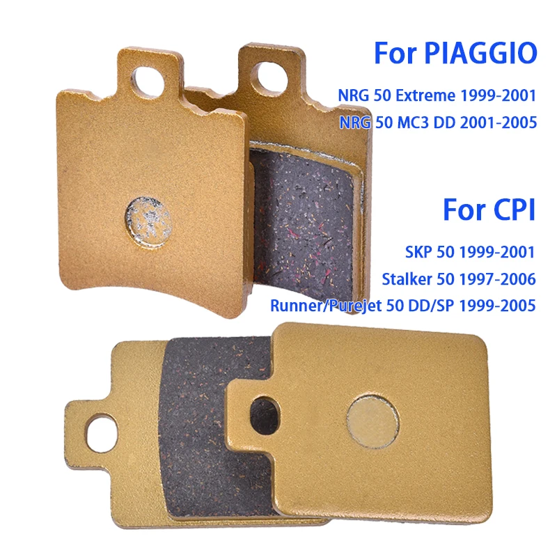 Motorcycle Front Rear Brake Pad For PIAGGIO NRG 50 Extreme 1999-2001 MC3 DD 2001-2005 For GILERA SKP Stalker 50 Runner Purejet