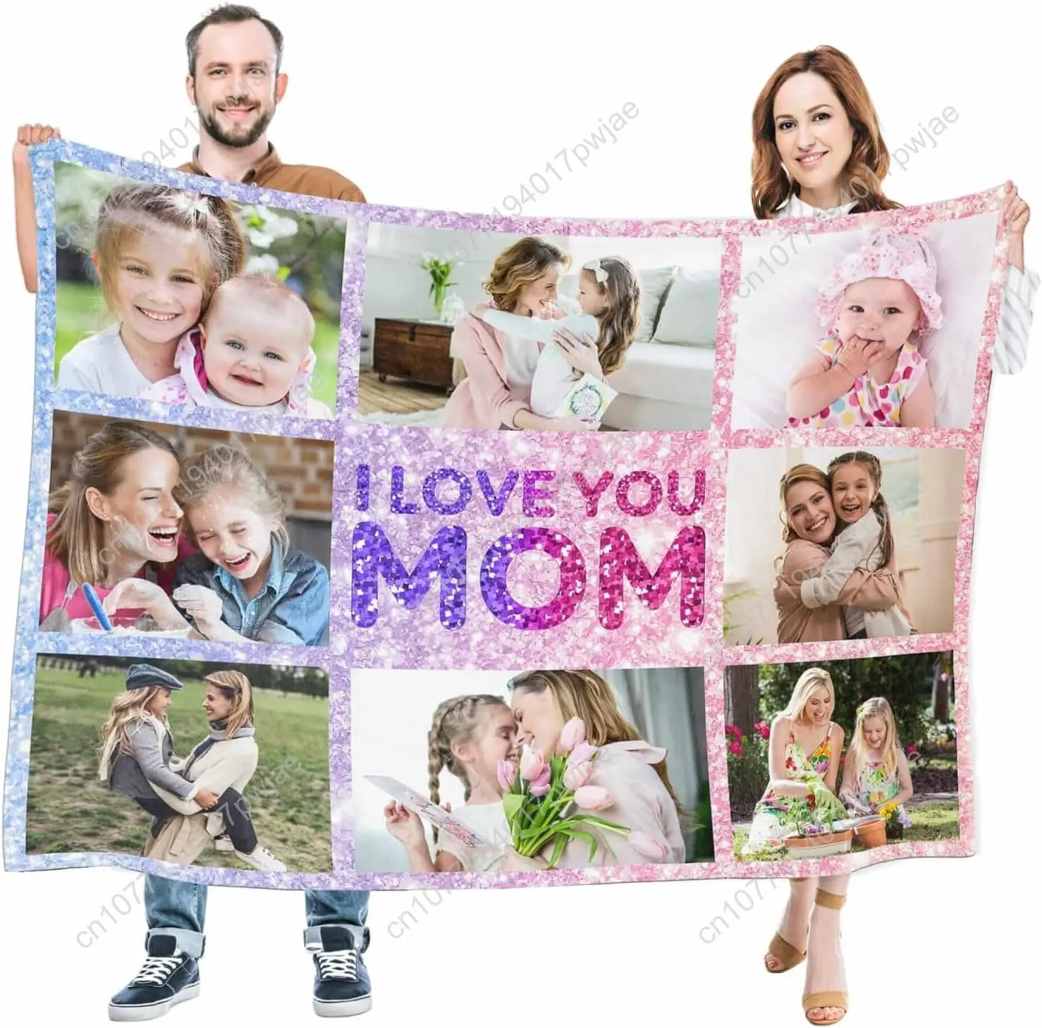 بطانيات مخصصة هدايا عيد الميلاد للأم من الابنة، بطانية صورة شخصية، بطانيات مخصصة مع صور، أفضل أمي إي