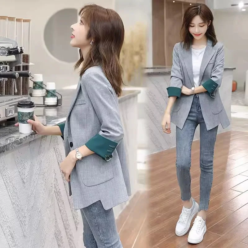 

Suit Jacket For Women in Autumn 2024 New Loose Fitting With one Button Casual Internet Celebrity Slim fit Small Suit Top Trend