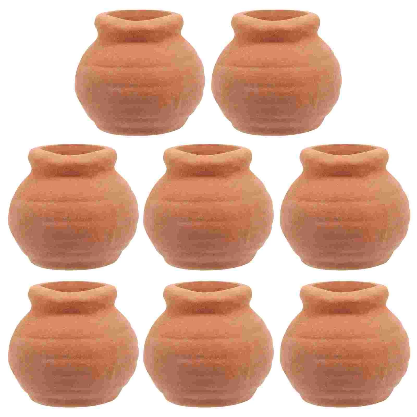 

8 PCS Plant Basket Thumb Succulent Flowerpot Hydroponic Planter Mini Terracotta Pots Cactus