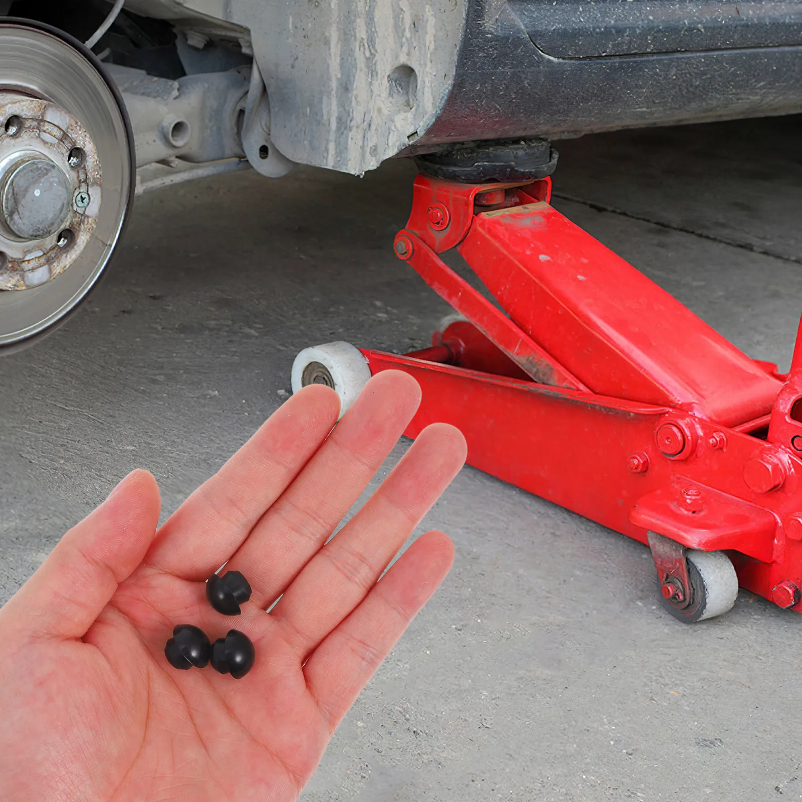 

6 Pcs Hydraulic Jack Oil Plug Filler Rubber Seals Horizontal Vertical Lifting Car Maintenance Repair Accessories Bottle