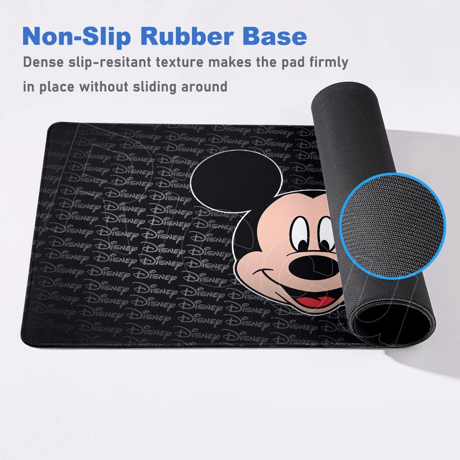 MINISO Disney Mickey Mouse dessin animé clavier tapis de souris Xxl ordinateur de jeu grand tapis de souris antidérapant bureau tapis de bureau PC accessoires