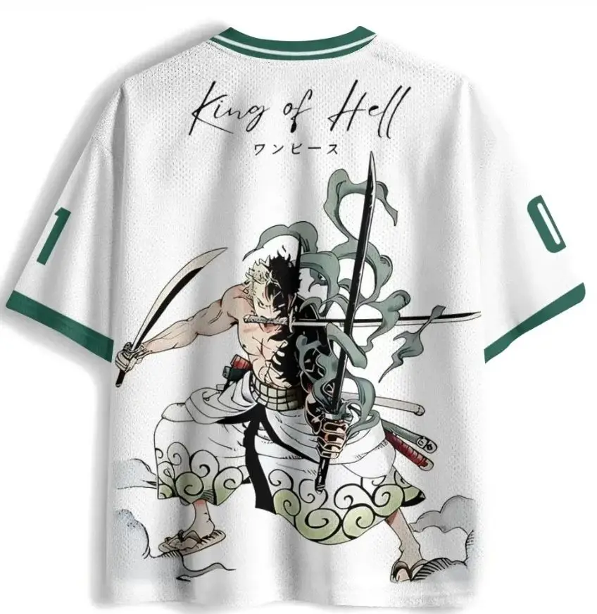 

2026 New Summer Japanese Anime One Piece Zoro Luffy 3D Quick-Drying T-Shirt Plus Size for Men Women Children's Top Jersey Gift