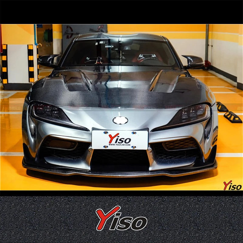 

Suitable for SUPRA A90 hood Carbon fiber Modified encirclement Yiso Engine Cover Front Spoiler SUPRA Aerodynamic kit HOOD