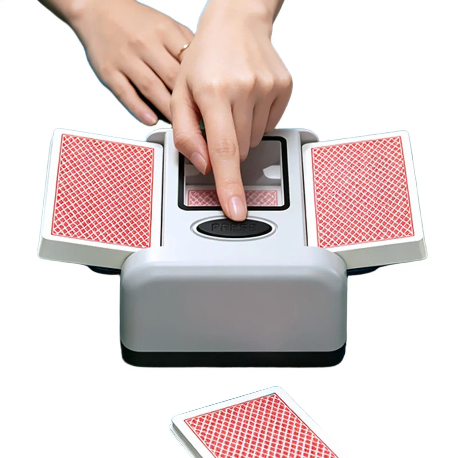 Rechargeable 2-Deck Card Shuffling Machine Portable Fast Automatic Card Shufflers Table Equipment For Bar Club Party Tournament