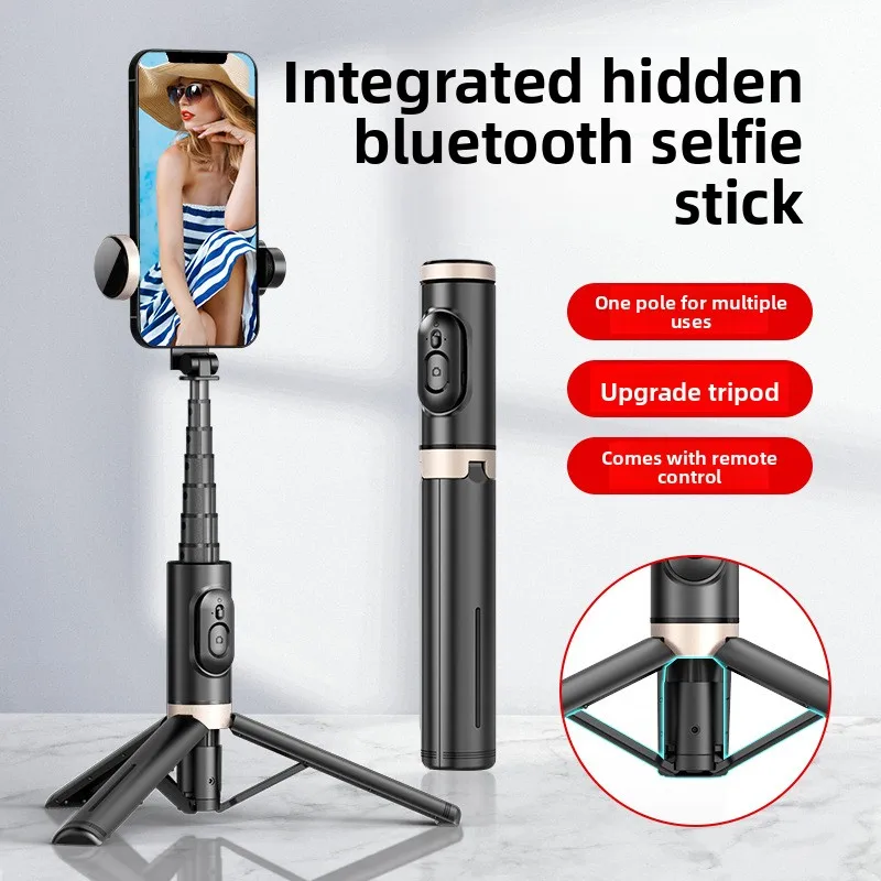 

bluetooth selfie stick， multi-function tripod for iPhone Android, Option with Fill Light