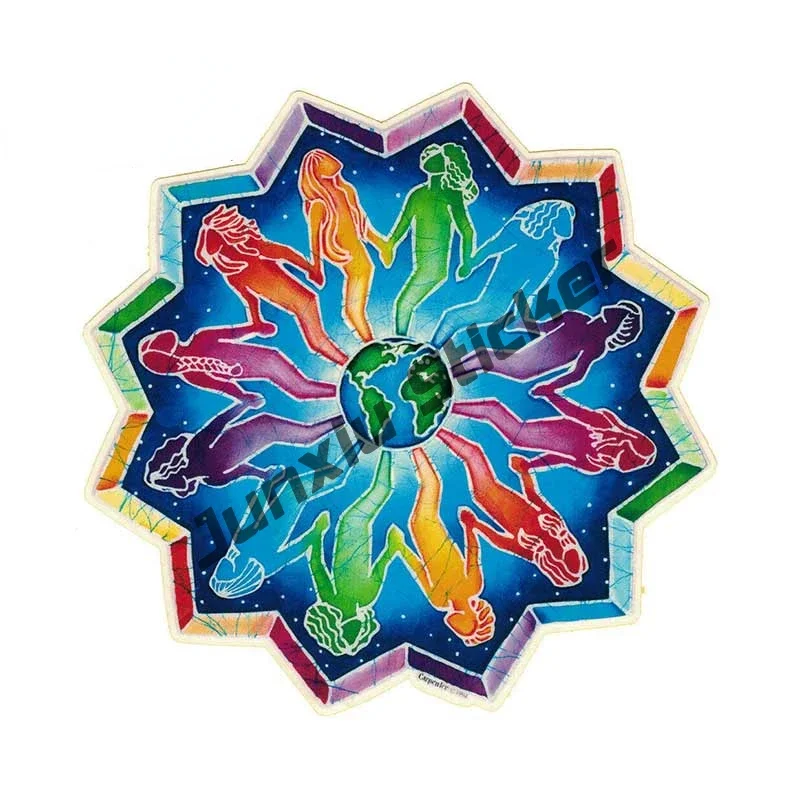 Creative Decal Warm Mandala Vinyl Waterproof Sticker Decal Car Laptop Wall Window Bumper Sticker Car Accessories KK10cm
