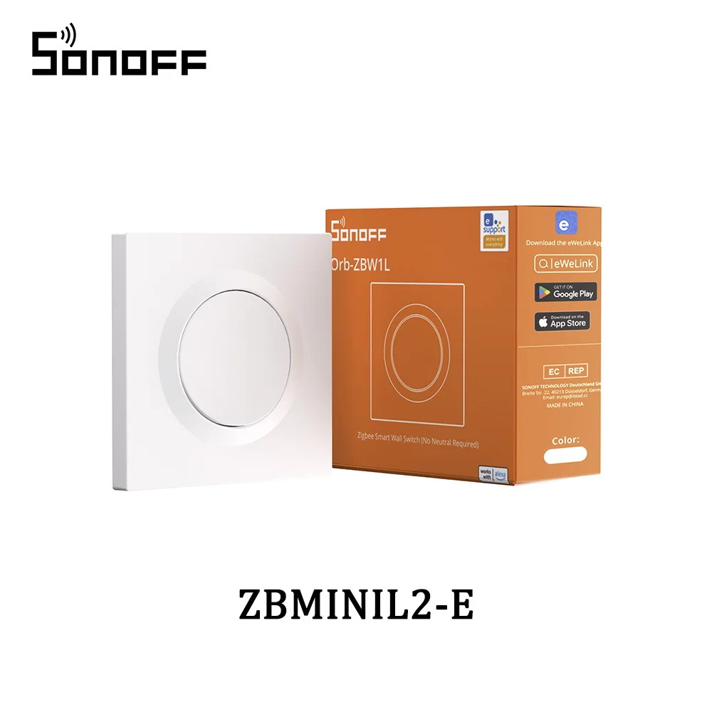 SONOFF Orb-ZBW1L Zigbee slimme wandschakelaar Fusion-serie ZBMINIL2-E Geen neutraal vereist Naadloze integratie met Home Assistant
