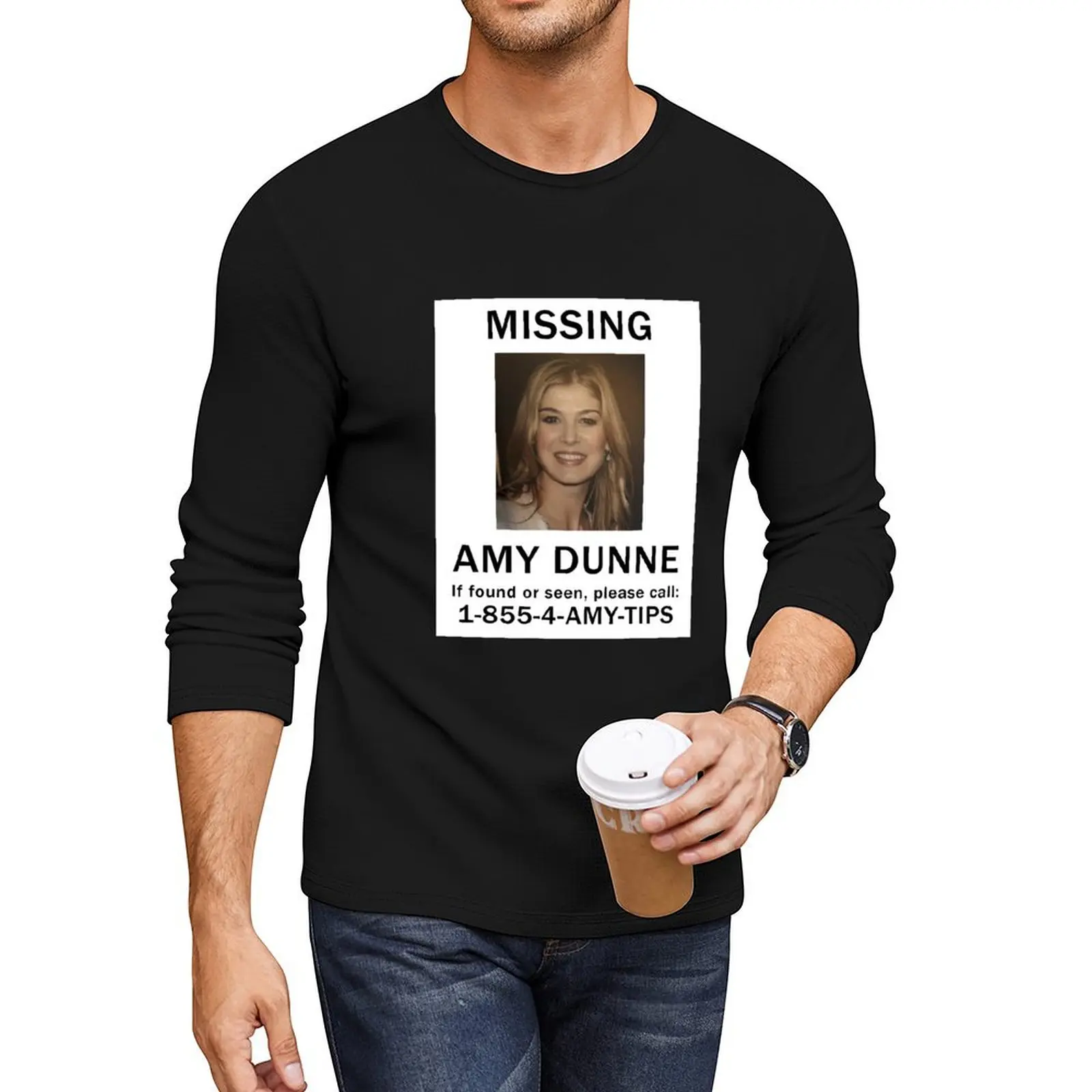 Amy Dunne Missing Poster Long T-Shirt graphic t shirts Blouse cute tops t shirts for men graphic