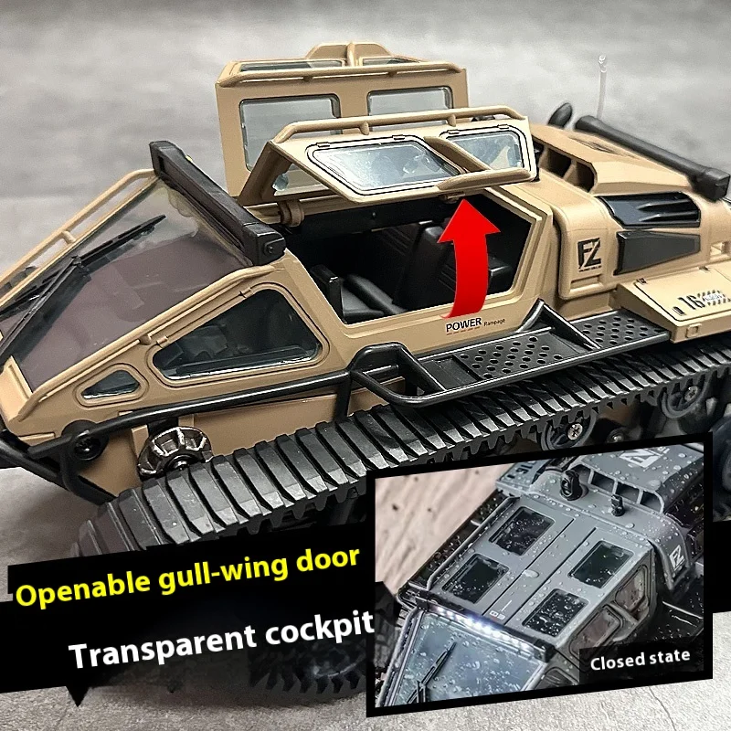 Nowy zielony JJRC C8812 LED Light Full Scale Tracked EV3 Tank Simulation Model Toy RC Car Model Off-Road Vehicle Boy Gift