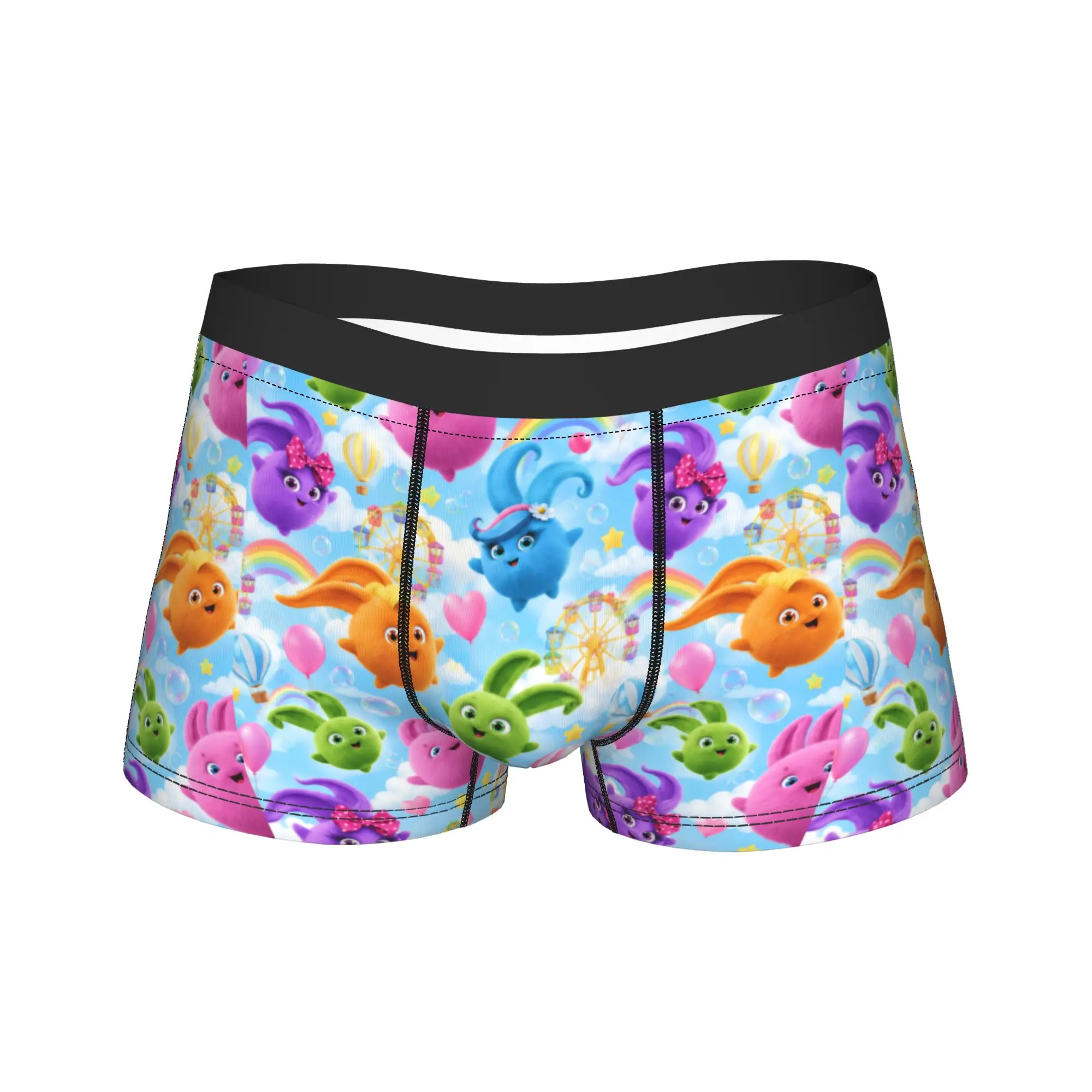 Sunny Bunnies Rainbow Balls Boxer Shorts  3D Pouch Underwear Trenky Customs Shorts Briefs Classic Men Panties Plus Size