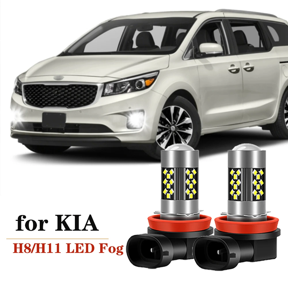 

2pcs LED Fog Light Blub Lamp H8 H11 For Kia Sedona Sorento 2 3 Sportage Soul Carens 4 Ceed Cerato Koup Niro Optima Proceed XCeed