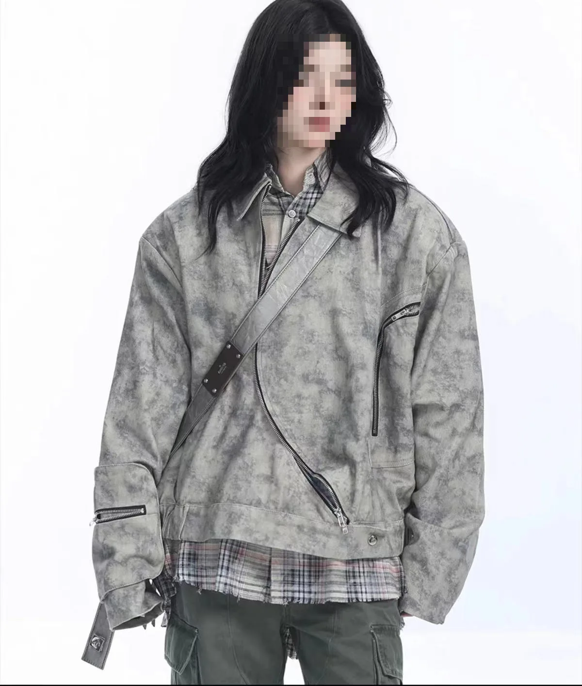 

Байкерские куртки Женская куртка Мотоциклетный регулируемый пояс с завязками для похудения с застежкой на талии Стереоскопический трехмерный Femme