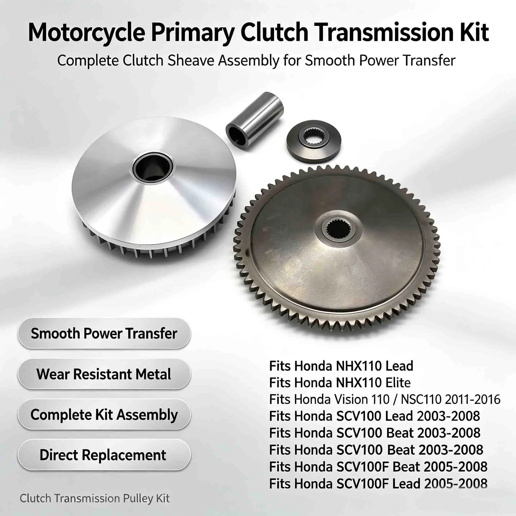 Primary Clutch Variator For Honda SCV100 SCV100F Beat Lead 22011-KPL-940 22102-KRP-980 22105-KRP-980 22109-KRP-980 22110-KRP-980